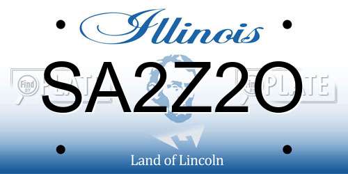 SA2Z2O Illinois License Plate
