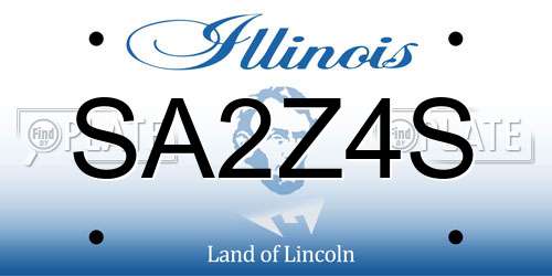 SA2Z4S Illinois License Plate