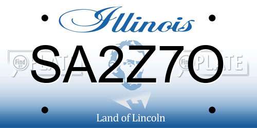 SA2Z7O Illinois License Plate