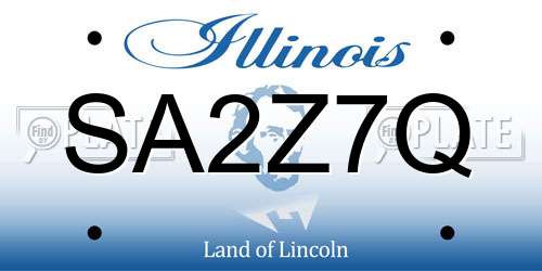 SA2Z7Q Illinois License Plate