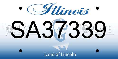 SA37339 Illinois License Plate