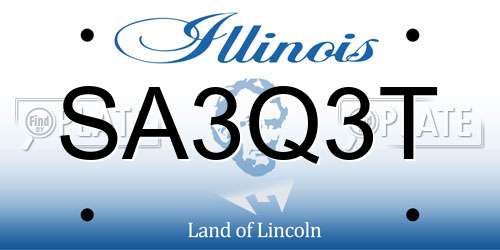 SA3Q3T Illinois License Plate