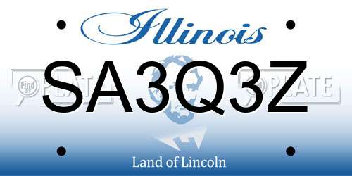 SA3Q3Z Illinois License Plate