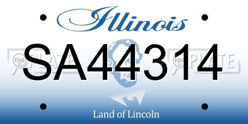 SA44314 Illinois License Plate