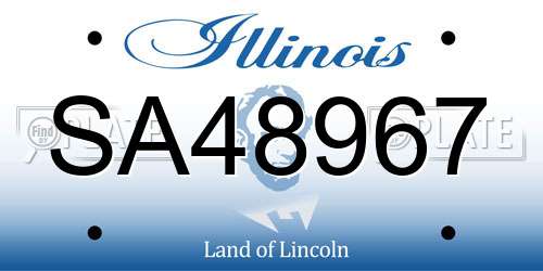 SA48967 Illinois License Plate