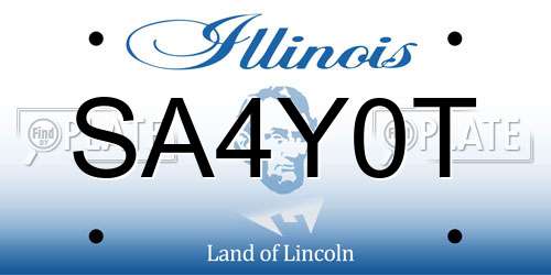 SA4Y0T Illinois License Plate