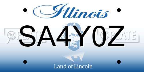 SA4Y0Z Illinois License Plate