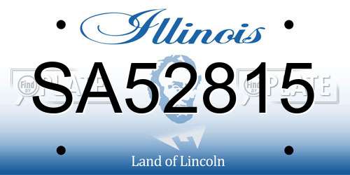 SA52815 Illinois License Plate