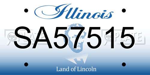 SA57515 Illinois License Plate