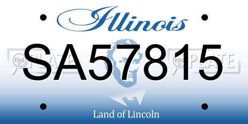 SA57815 Illinois License Plate