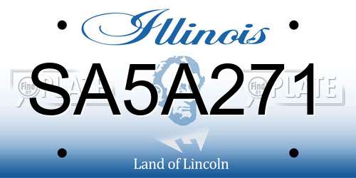 SA5A271 Illinois License Plate