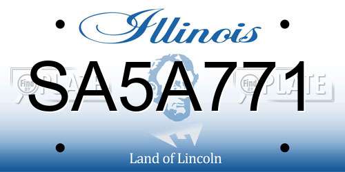 SA5A771 Illinois License Plate