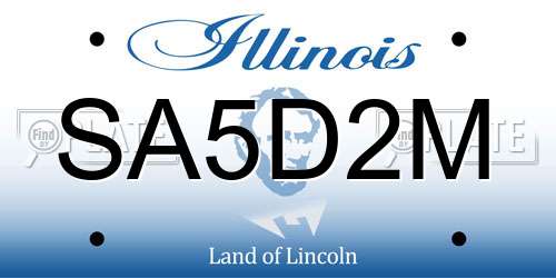 SA5D2M Illinois License Plate