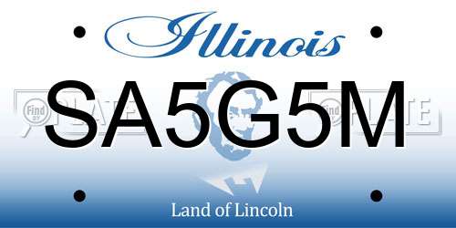 SA5G5M Illinois License Plate