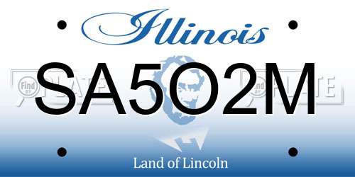 SA5O2M Illinois License Plate