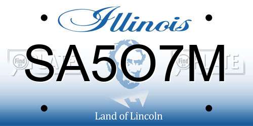 SA5O7M Illinois License Plate