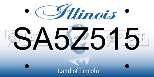 SA5Z515 Illinois License Plate