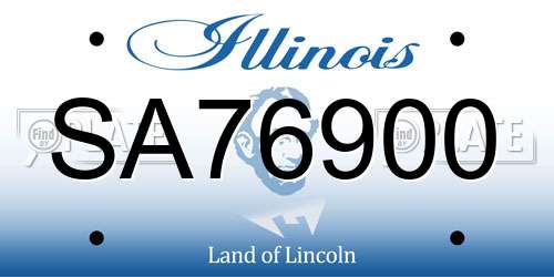 SA76900 Illinois License Plate