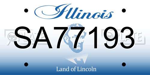 SA77193 Illinois License Plate