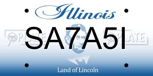 SA7A5I Illinois License Plate