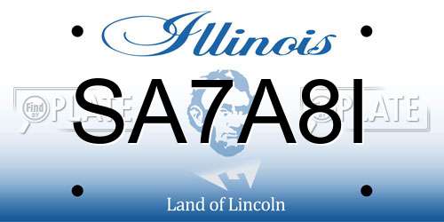 SA7A8I Illinois License Plate