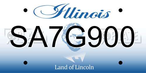 SA7G900 Illinois License Plate