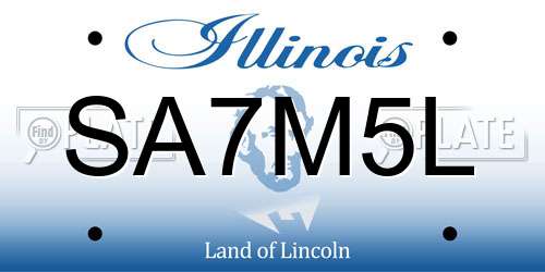SA7M5L Illinois License Plate