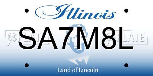 SA7M8L Illinois License Plate