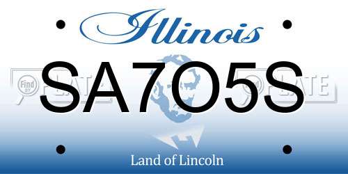 SA7O5S Illinois License Plate