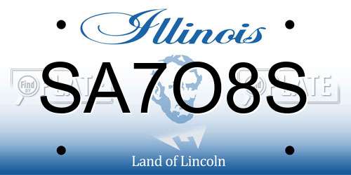 SA7O8S Illinois License Plate