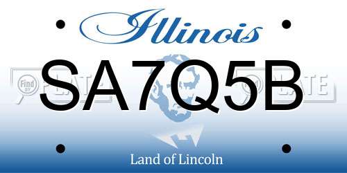SA7Q5B Illinois License Plate