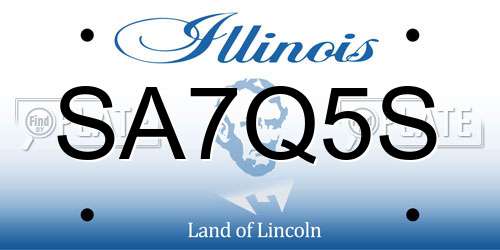 SA7Q5S Illinois License Plate