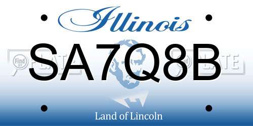 SA7Q8B Illinois License Plate