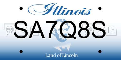 SA7Q8S Illinois License Plate