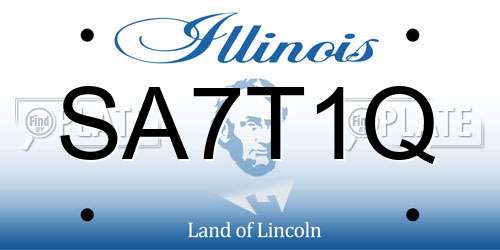 SA7T1Q Illinois License Plate