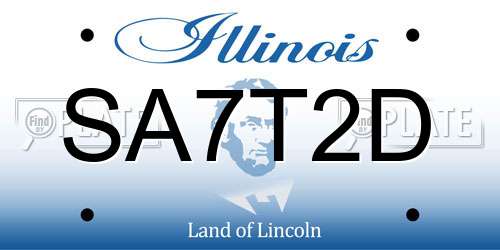 SA7T2D Illinois License Plate