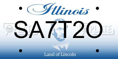 SA7T2O Illinois License Plate