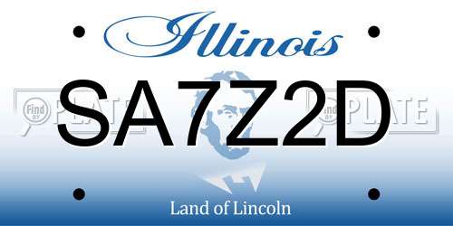 SA7Z2D Illinois License Plate