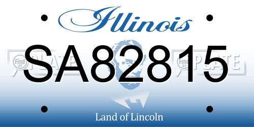SA82815 Illinois License Plate