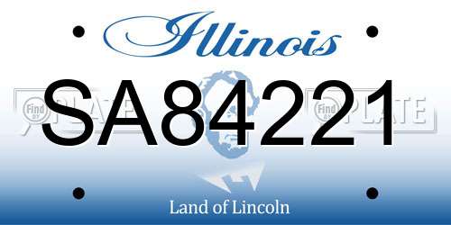SA84221 Illinois License Plate