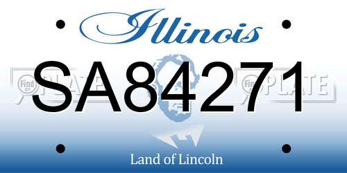 SA84271 Illinois License Plate