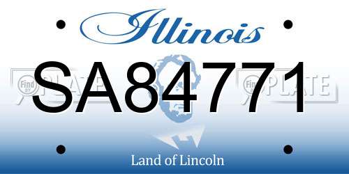 SA84771 Illinois License Plate