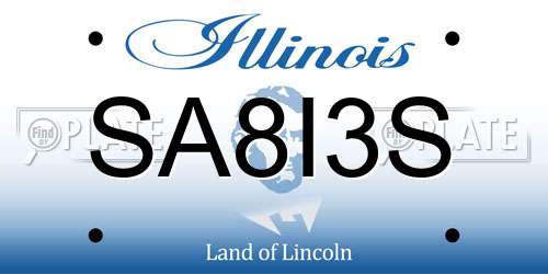 SA8I3S Illinois License Plate