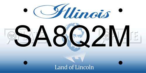 SA8Q2M Illinois License Plate