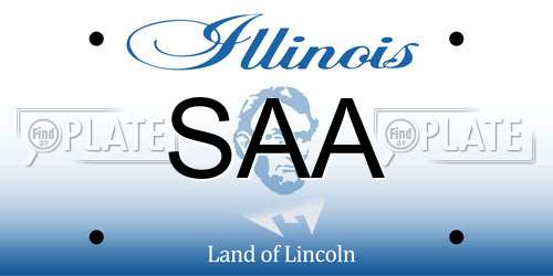 SAA Illinois License Plate