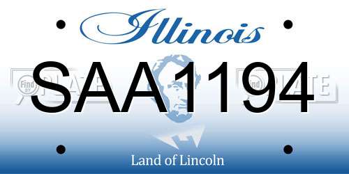 SAA1194 Illinois License Plate