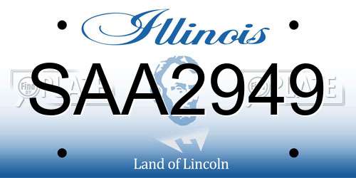 SAA2949 Illinois License Plate