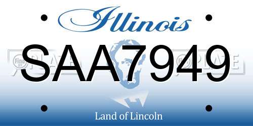 SAA7949 Illinois License Plate