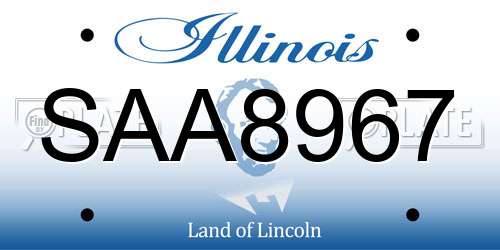SAA8967 Illinois License Plate