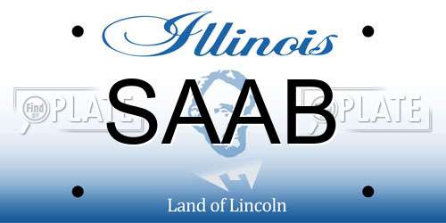 SAAB Illinois License Plate